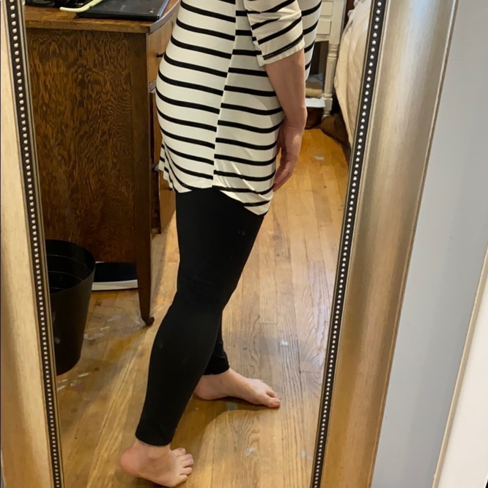 EUC White w Black Stripes Tunic - Picture 5 of 7